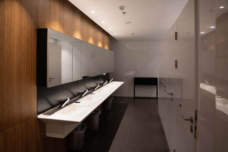 Modern Interior Of Public Toilet