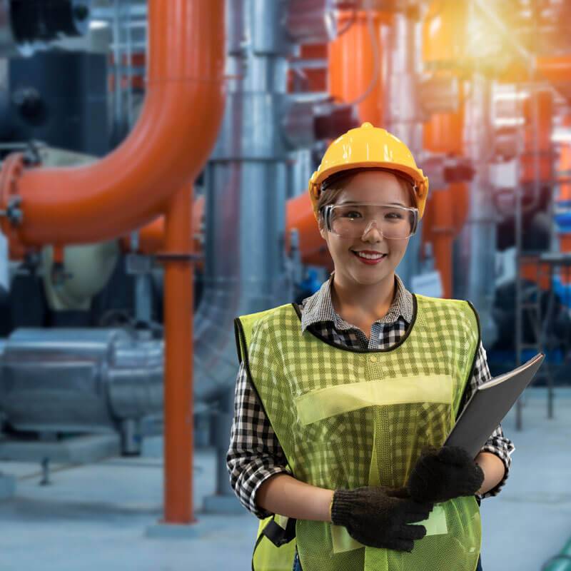 Woman in factory Woman in factory